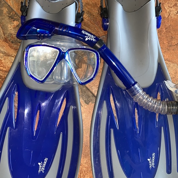 Speedo vintage dive unisex snorkeling set - Picture 2 of 7